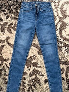 American Eagle Outfitters Mid-Blue High Rise Skinny Jeans